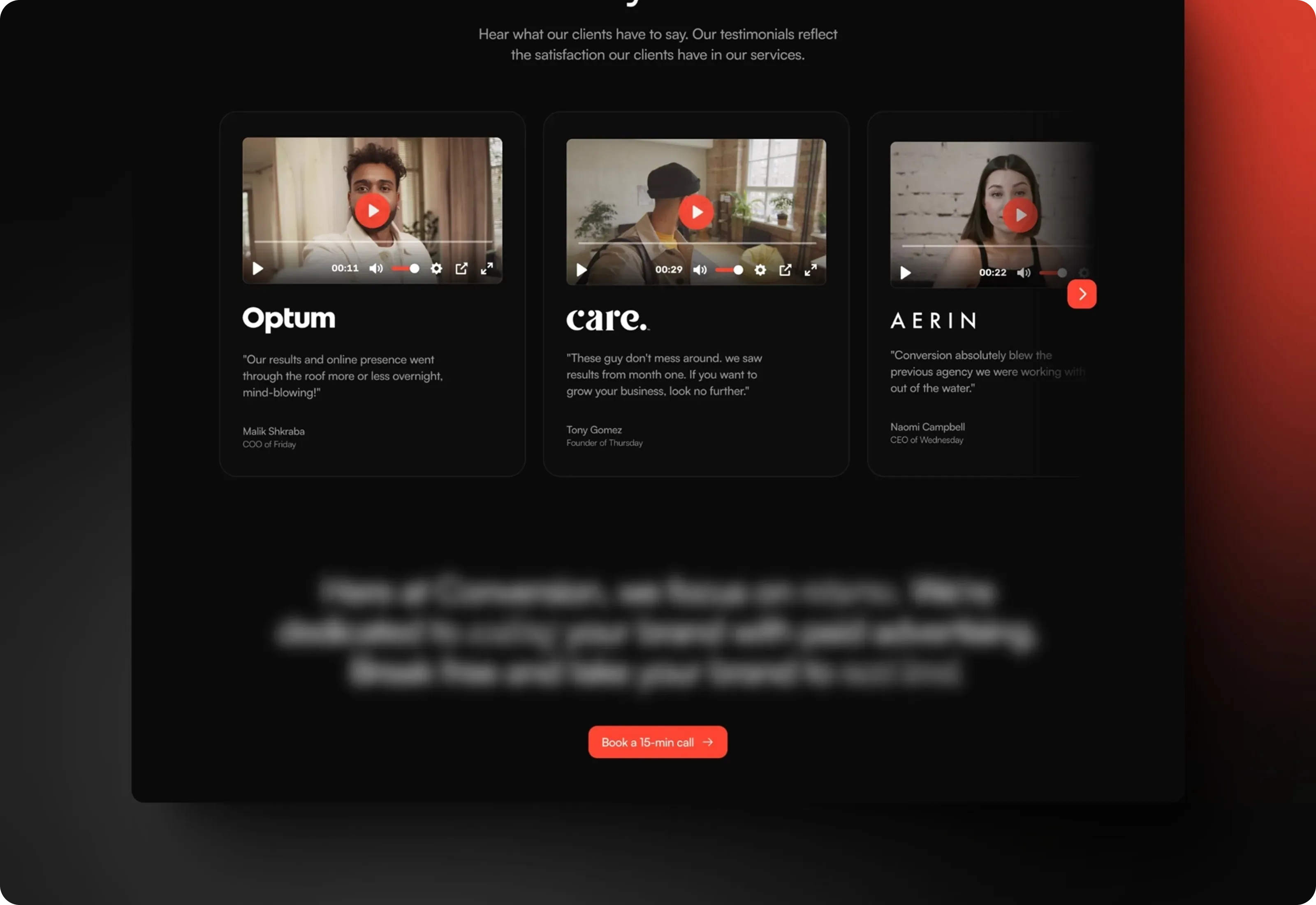 Conversion Agency Website Optimized