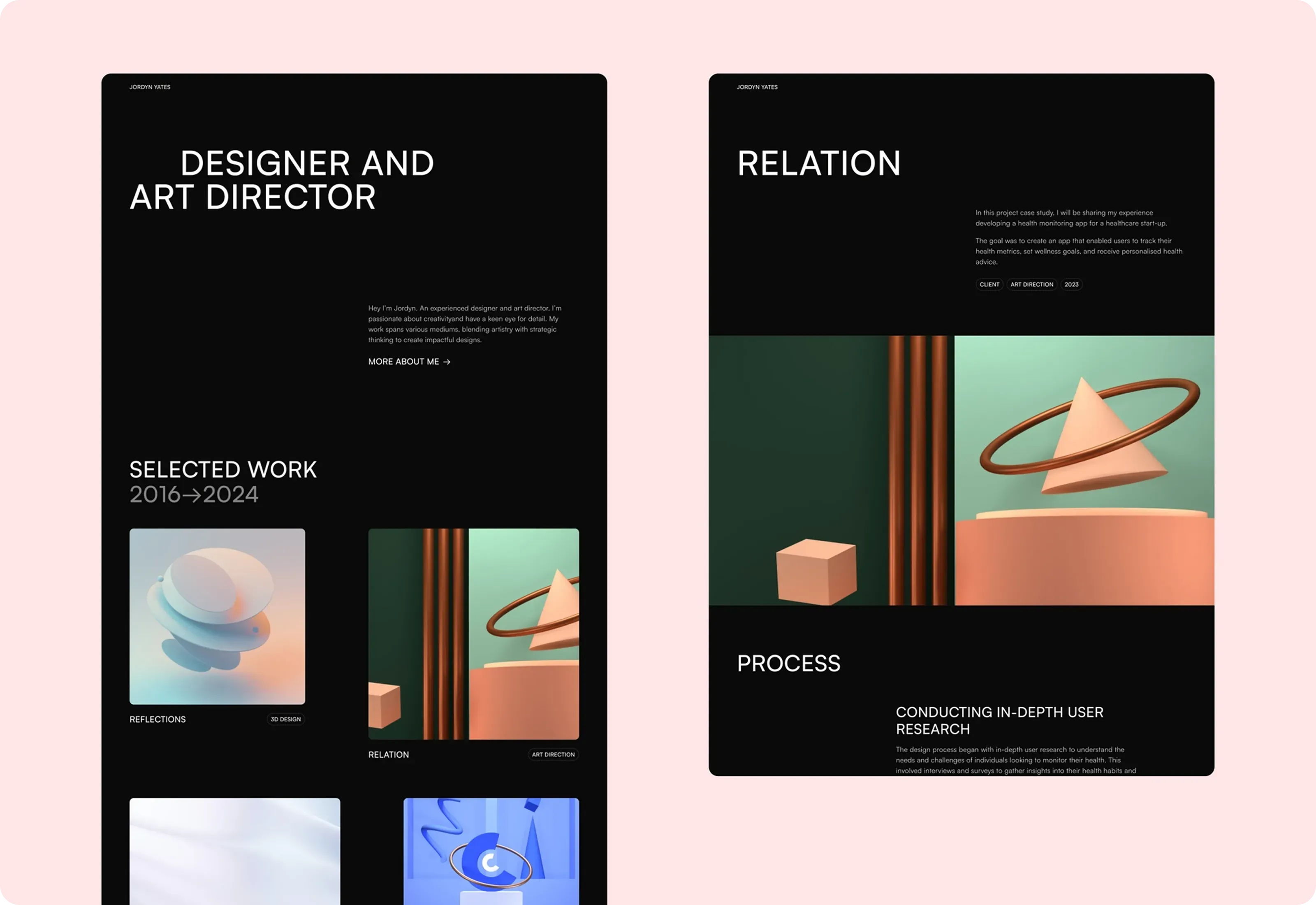 Darkfolio Dark Clean Designer Portfolio Optimized