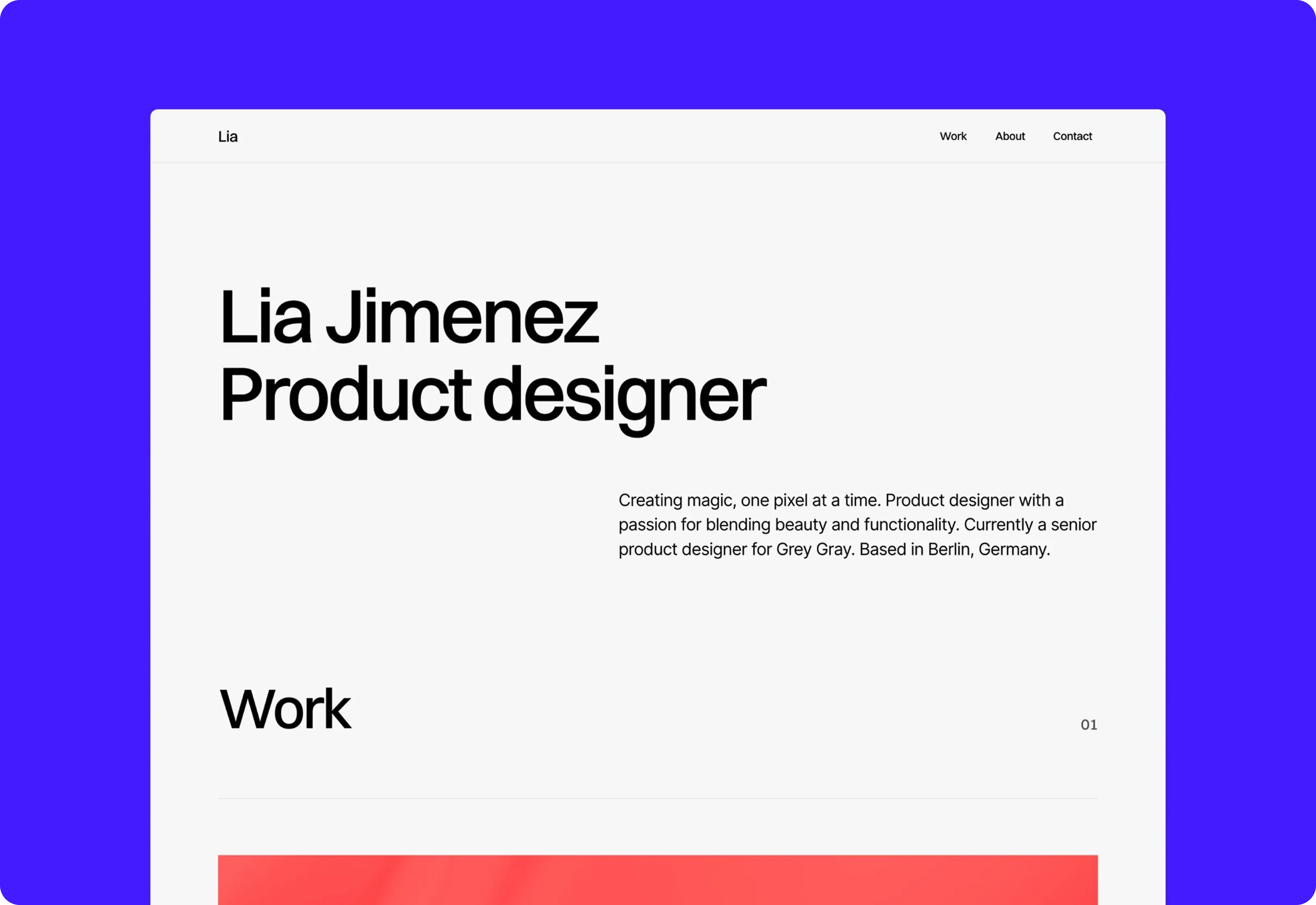 Format Clean Minimal Portfolio Optimized