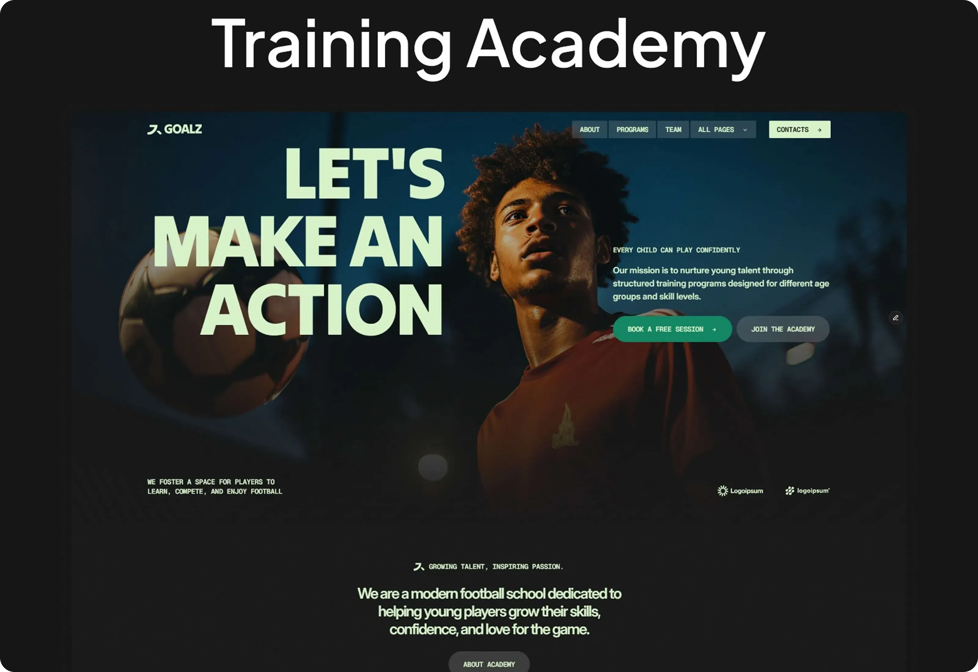 Goalz Football Training Academy Optimized