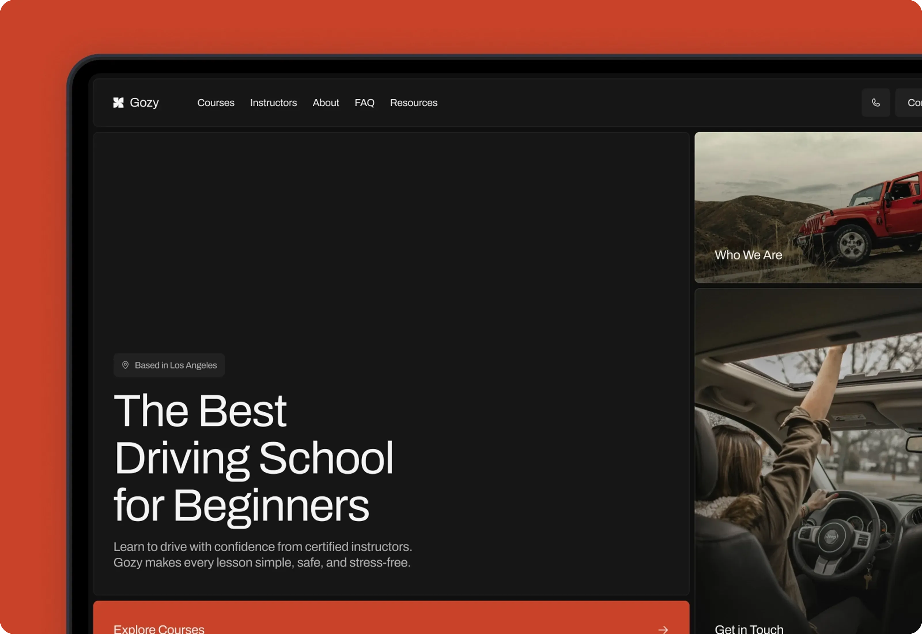 Gozy Driving School Website Optimized