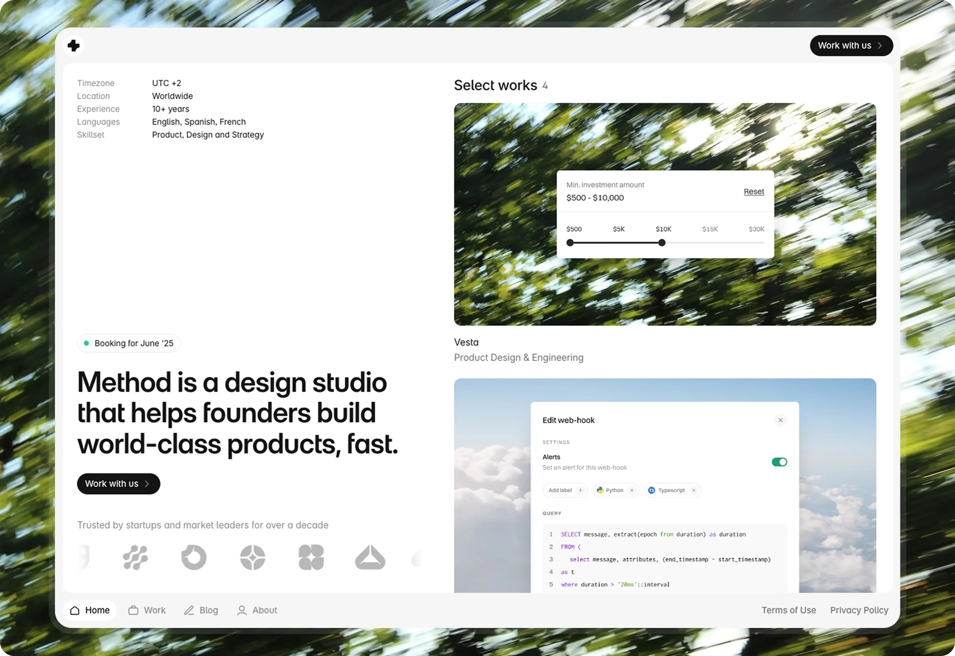 Method Agency Portfolio Optimized