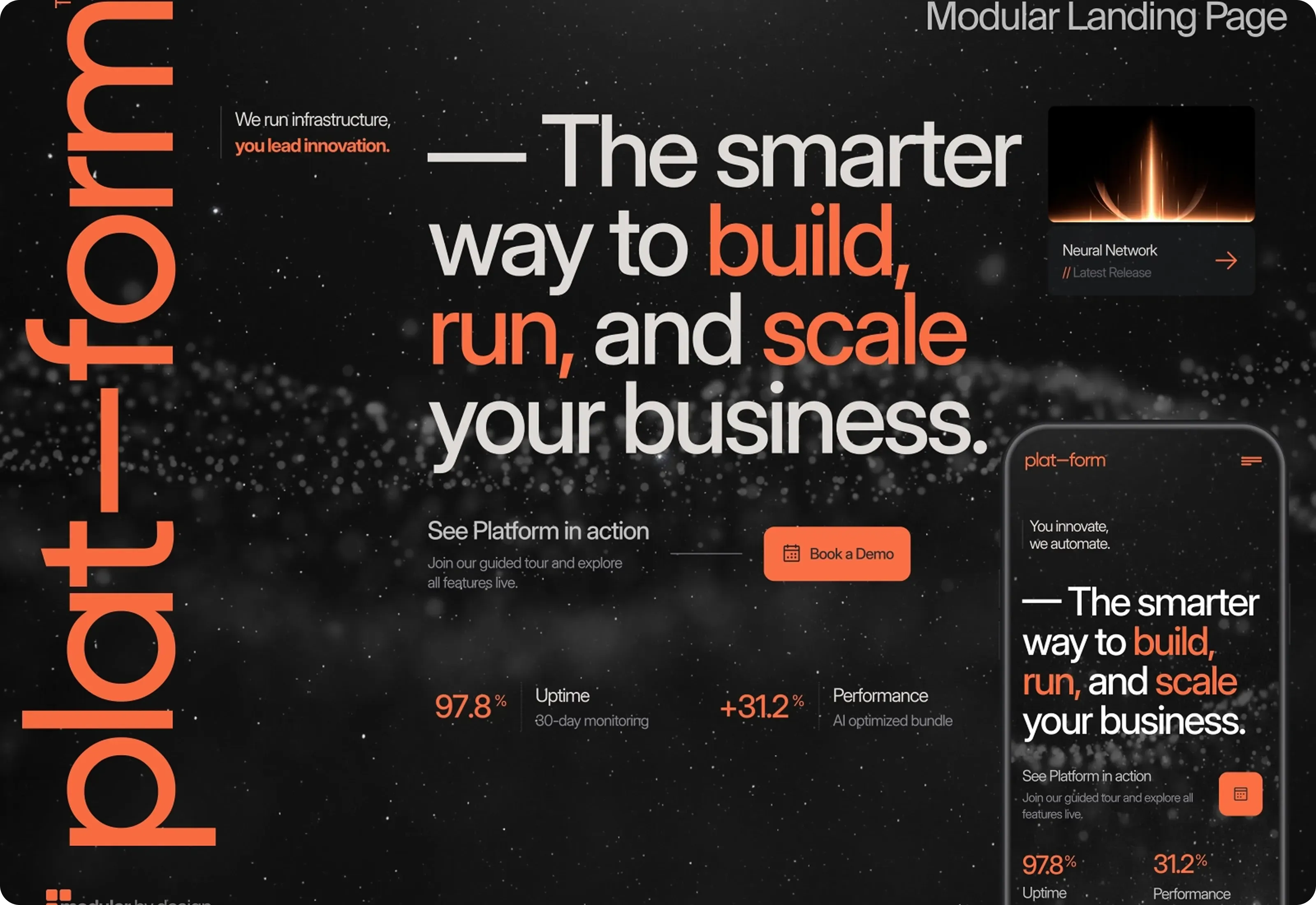 Platform Modular Saa S Ai Landing Page Optimized