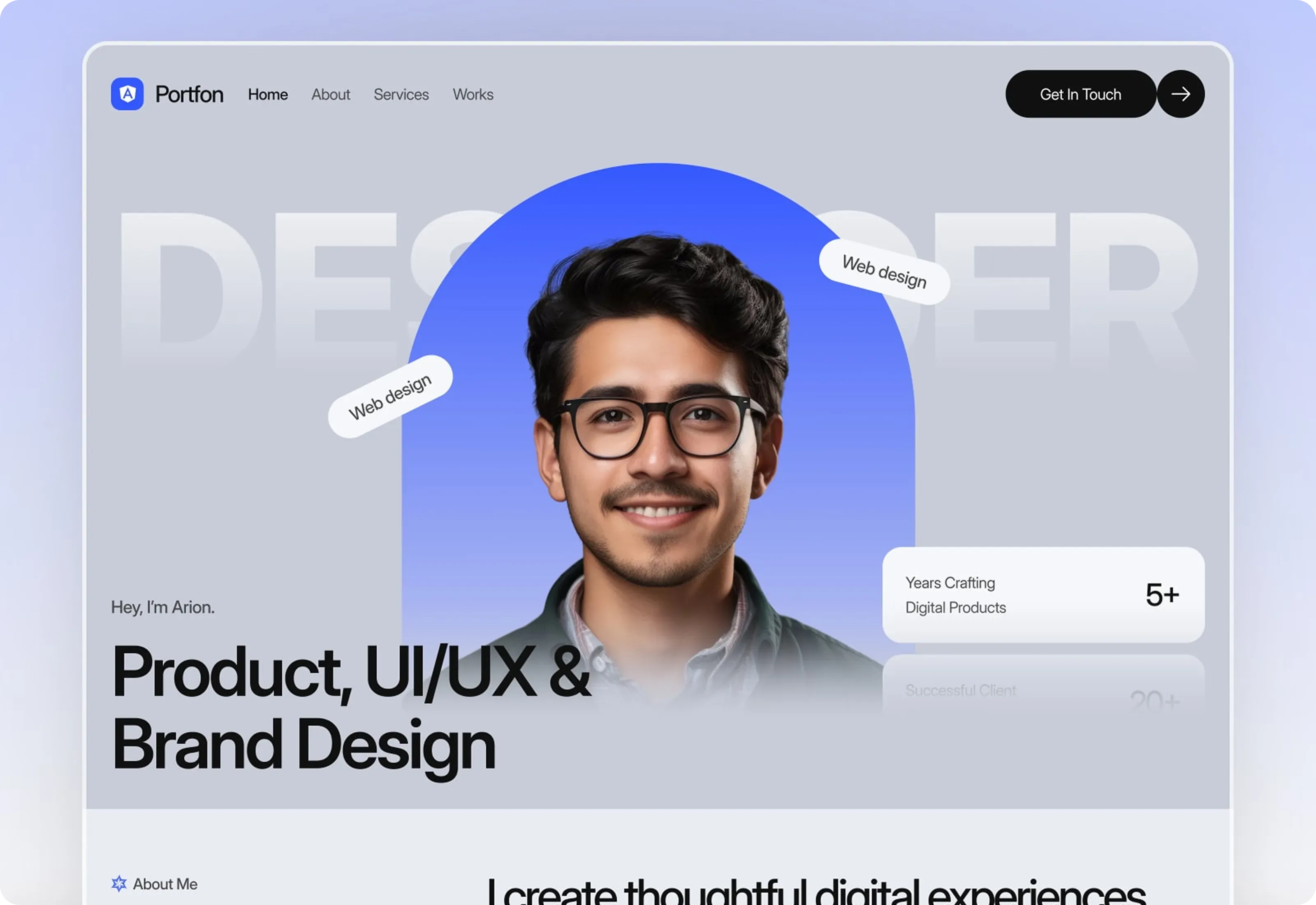 Portfon Personal Portfolio Website Optimized