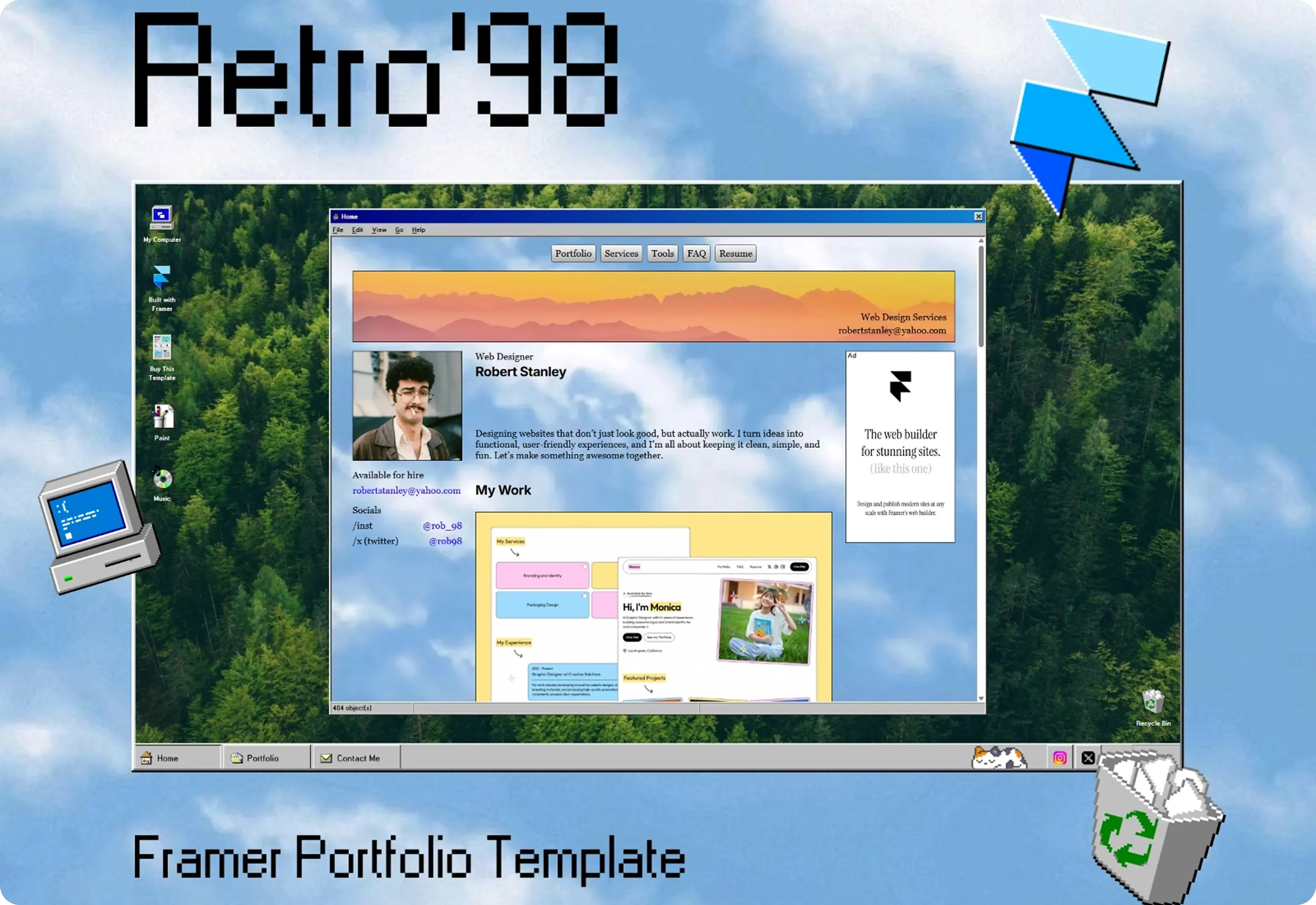 Retro 98 Retro Style Portfolio Optimized
