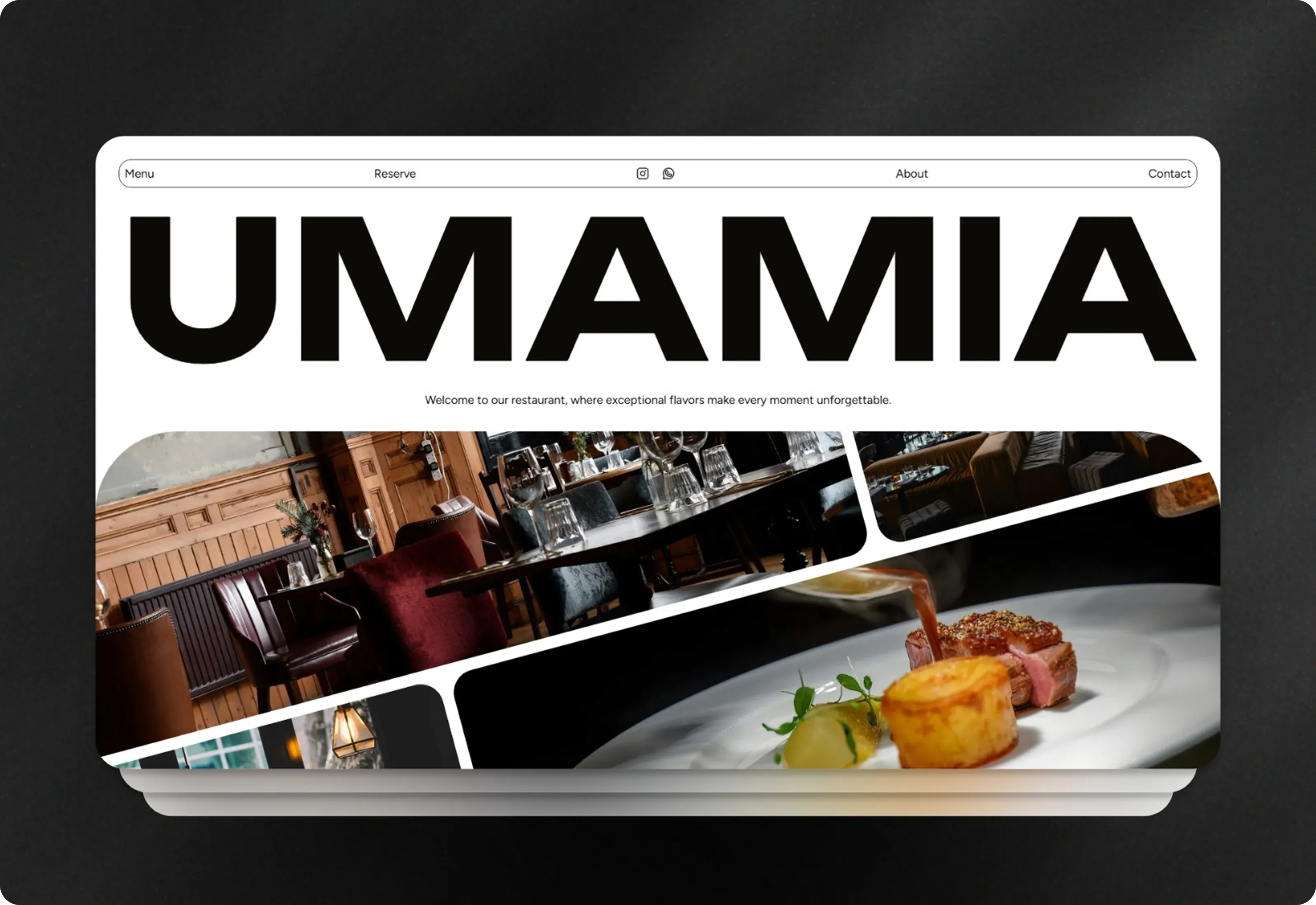 Umamia Restaurant Framer Optimized