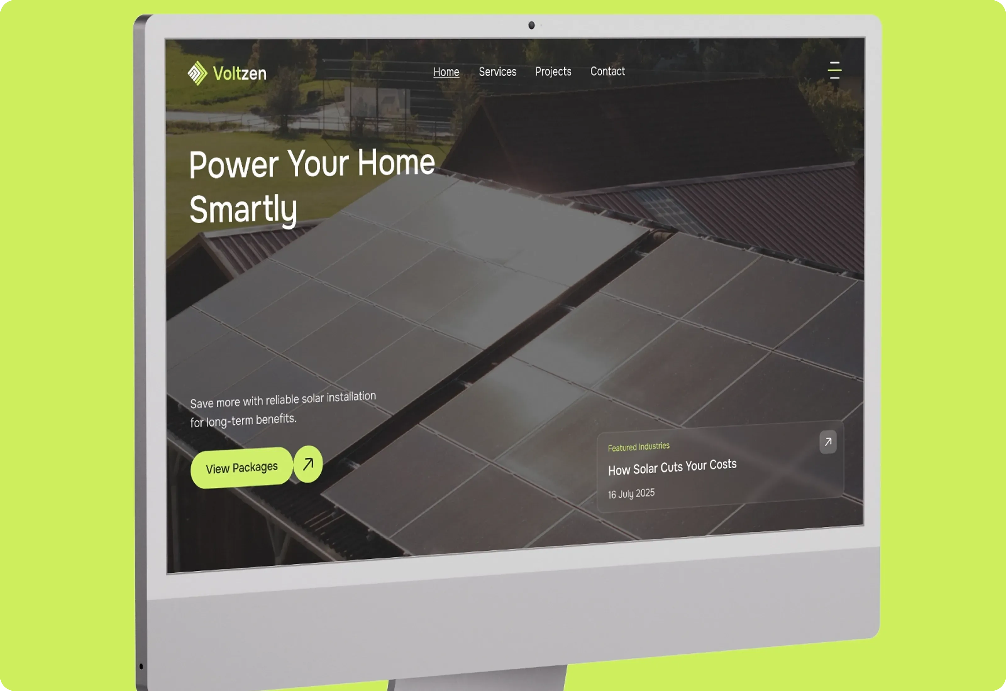 Voltzen Solar Energy Website Template Optimized