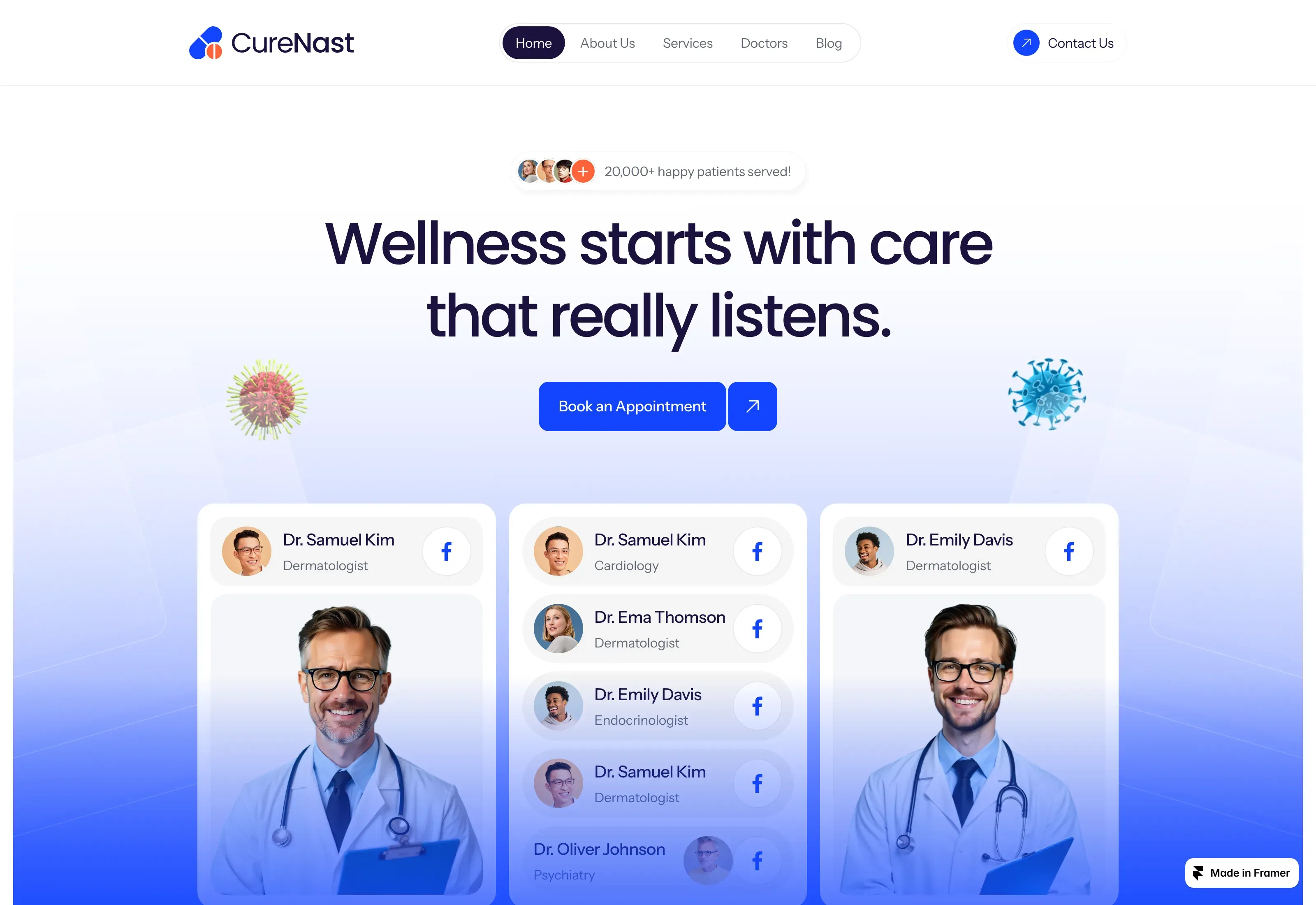Curenast: Free Medical Clinic Website