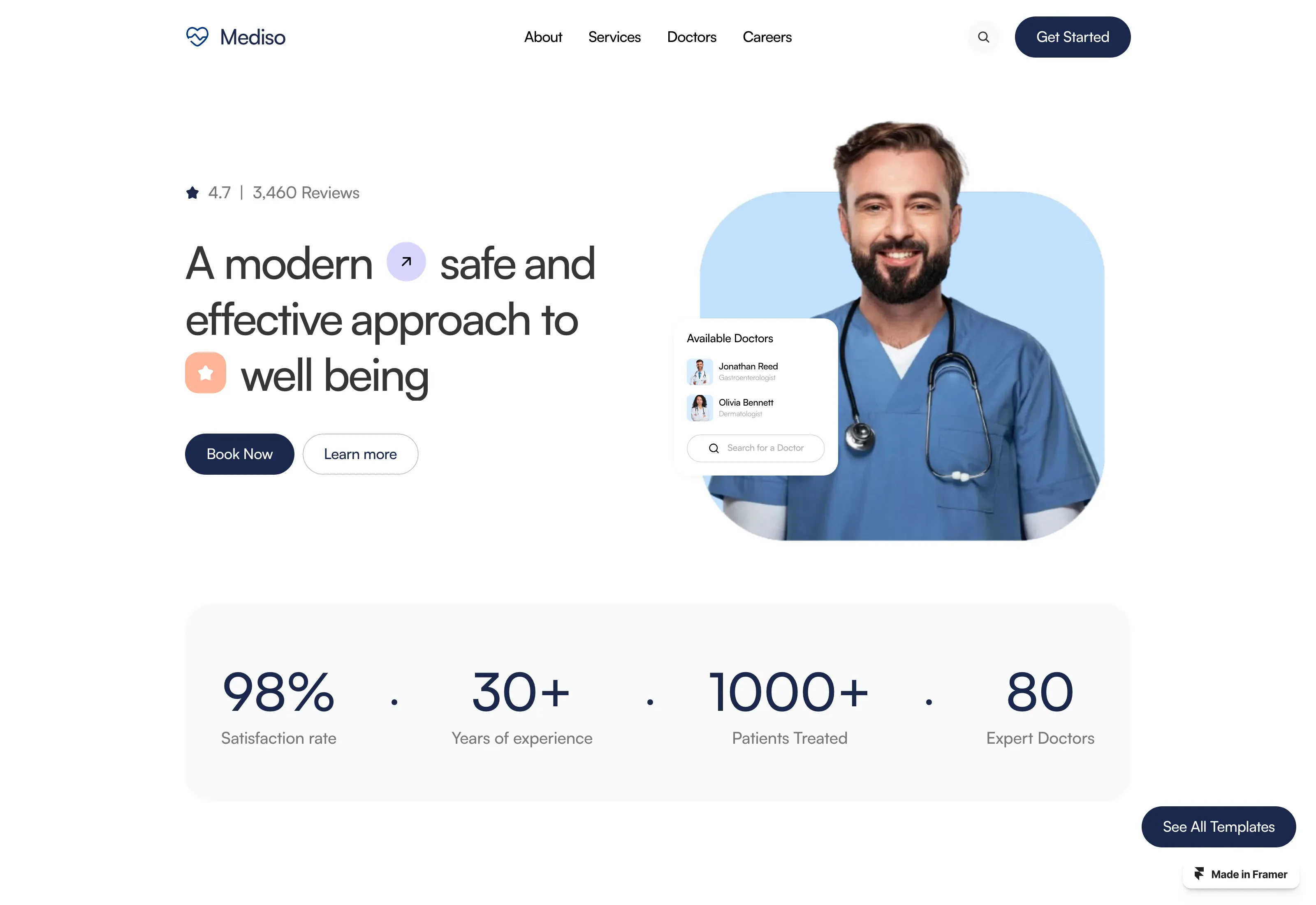 Mediso: Healthcare & Hospital Website
