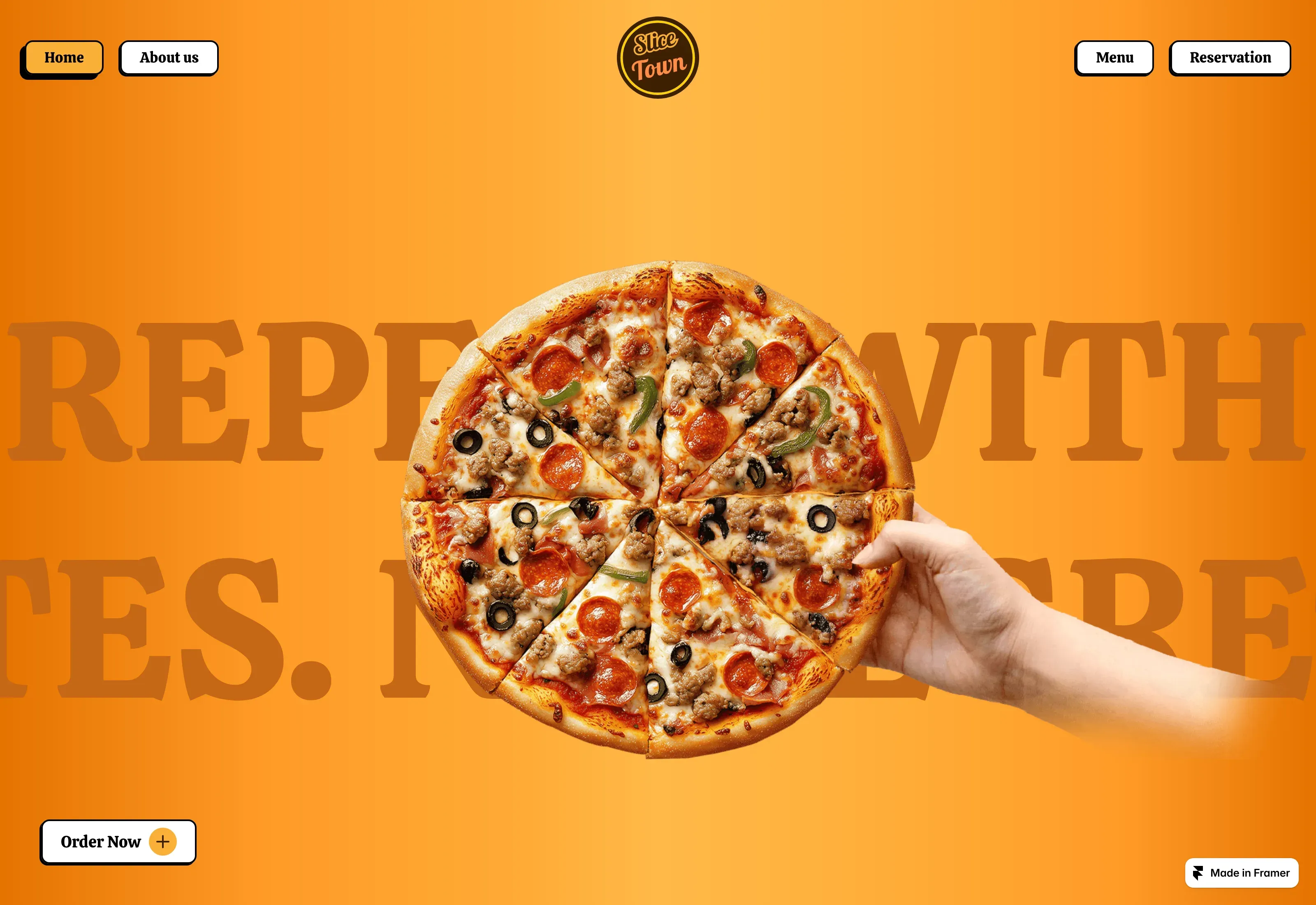 Slice Town: Pizzeria Website